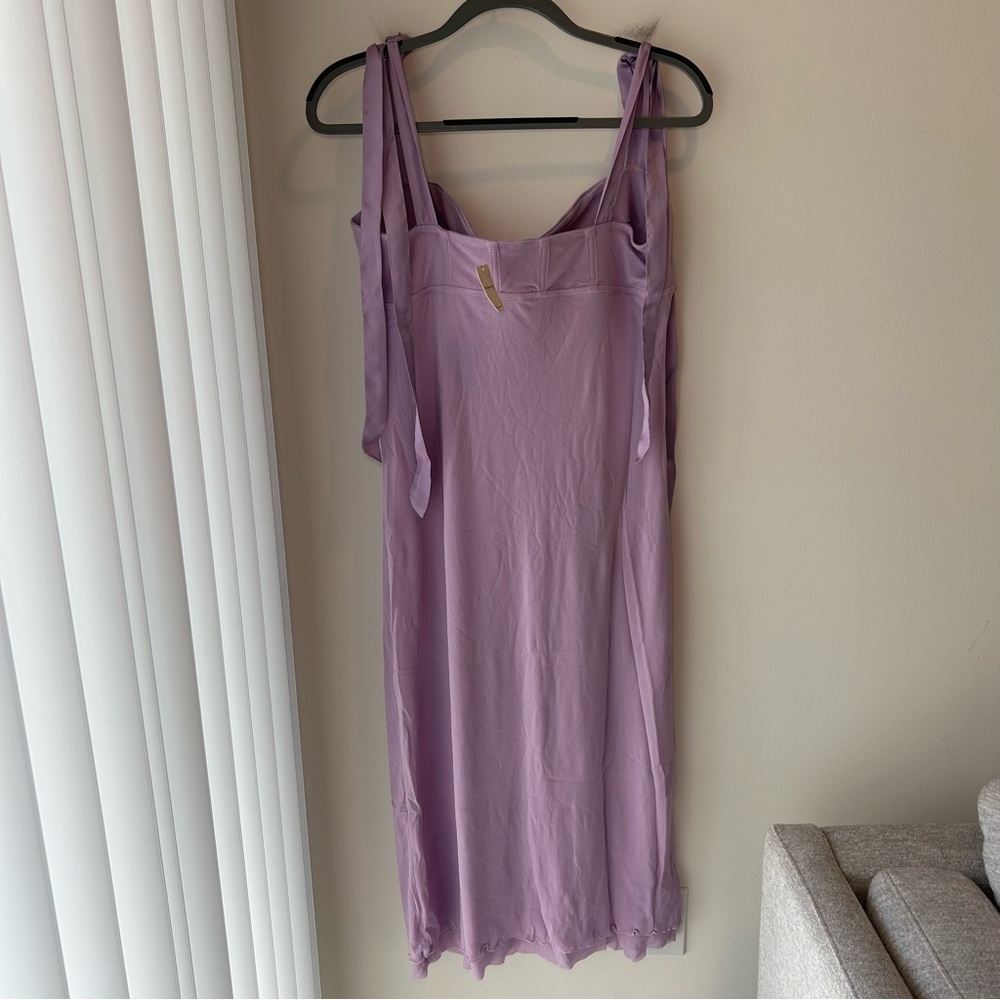 NWT Free People Girls Got Glam Slip Midi Dress Lilac Size Extra Large - Picture 5 of 10